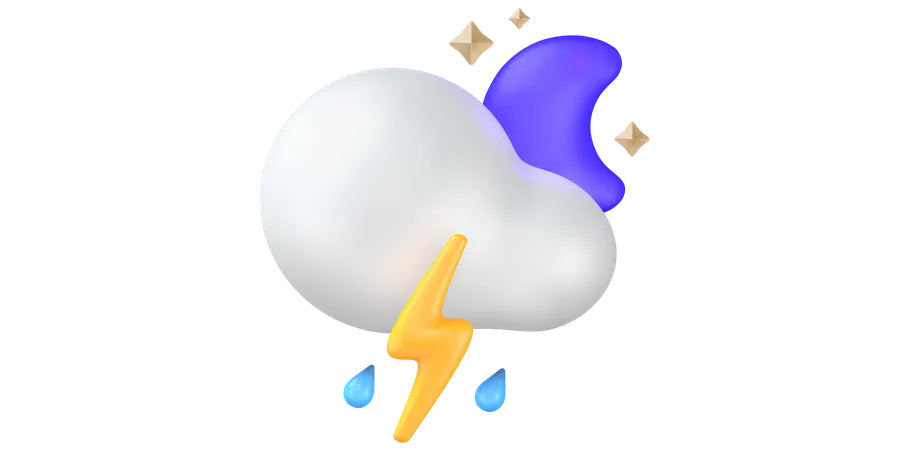 Thunderstorm  3D Illustration