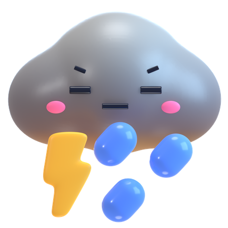 Thunderstorm  3D Icon