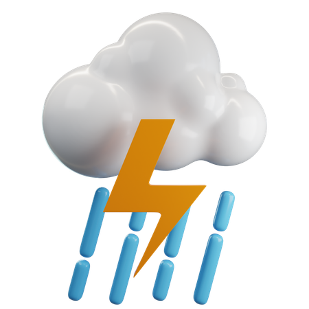 Thunderstorm  3D Icon