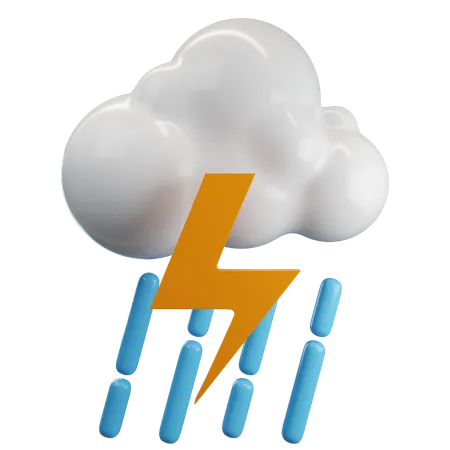 Thunderstorm  3D Icon