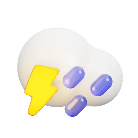 Thunderstorm  3D Icon