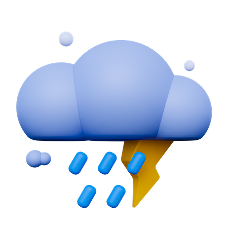 Thunderstorm  3D Icon