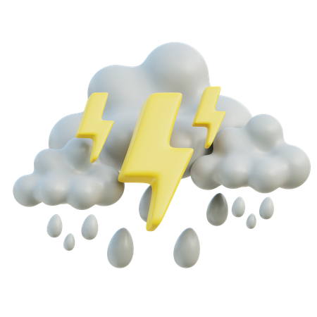 Thunderstorm  3D Icon