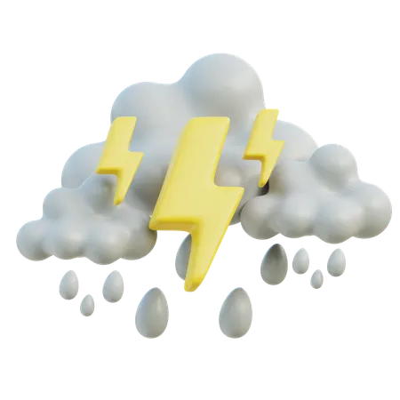 Thunderstorm  3D Icon