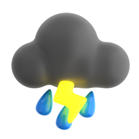 Thunderstorm  3D Icon