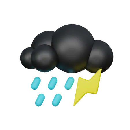 Thunderstorm  3D Icon