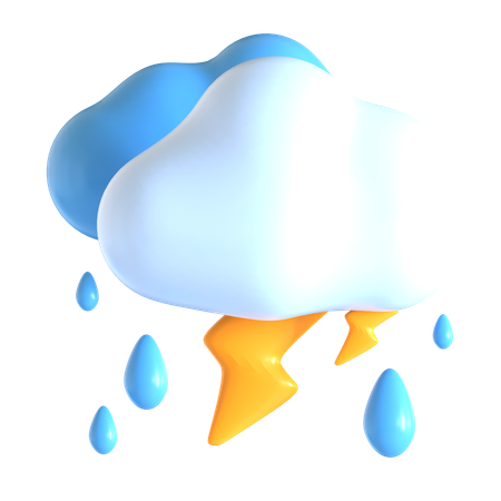 Thunderstorm  3D Icon