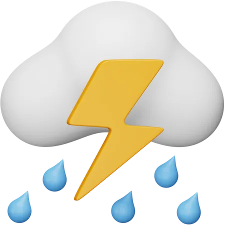 Thunderstorm  3D Icon