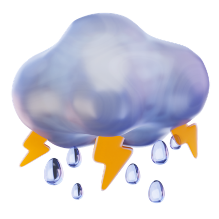 Thunderstorm  3D Icon