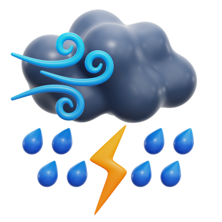 Thunderstorm  3D Icon