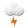 3d weather lightning logo