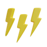 3d thunder light emoji