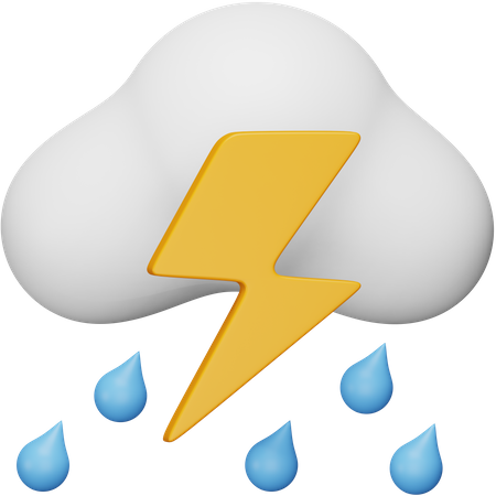 Thunderstorm  3D Icon