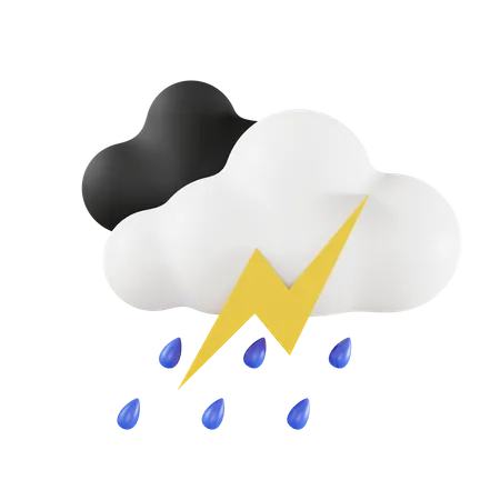 Stromimg Bad Weather 3 D Icon Illustration 3D Icon