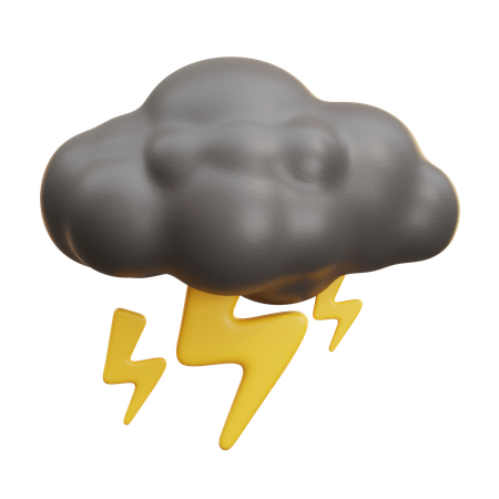 Thunderstorm Cloud  3D Icon