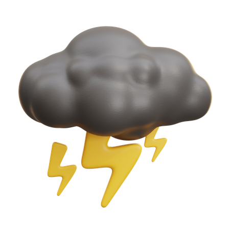 Thunderstorm Cloud  3D Icon