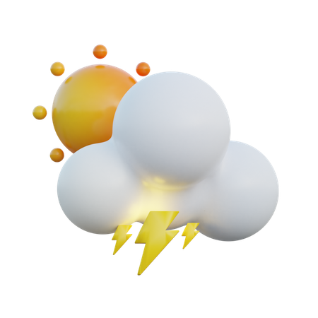 Thunderstorm Day  3D Icon