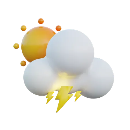 Thunderstorm Day  3D Icon