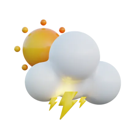 Thunderstorm Day  3D Icon