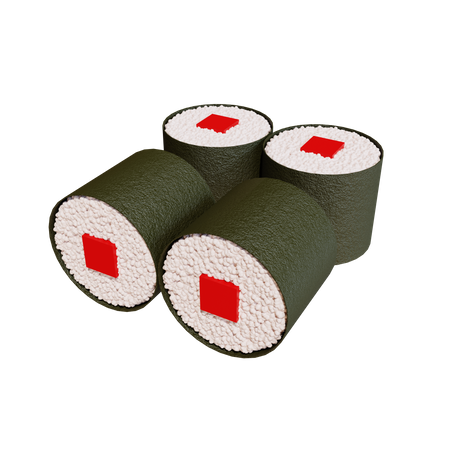 Thunfisch-Roll-Sushi  3D Icon