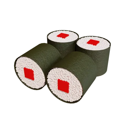 Thunfisch-Roll-Sushi  3D Icon