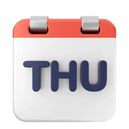 Thurday Calendar  3D Icon