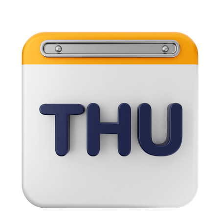 Thurday Calendar  3D Icon