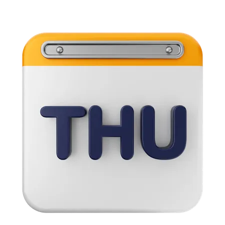 Thurday Calendar  3D Icon