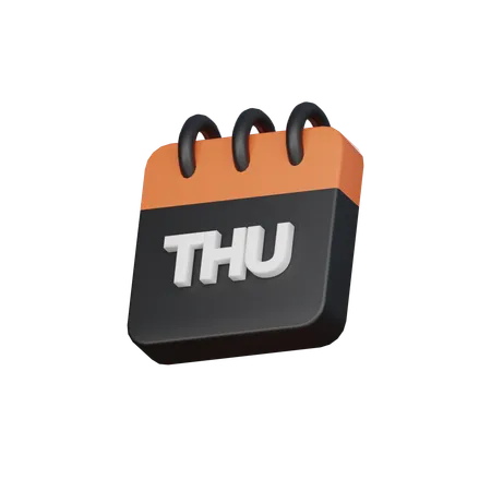 Thursday Month 3 D Icon 3D Icon