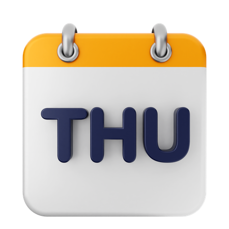 Thursday Calendar  3D Icon