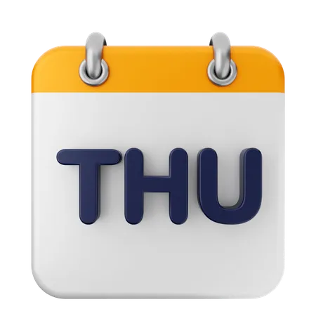 Thursday Calendar  3D Icon