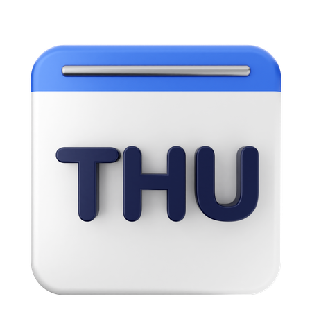 Thursday Calendar  3D Icon