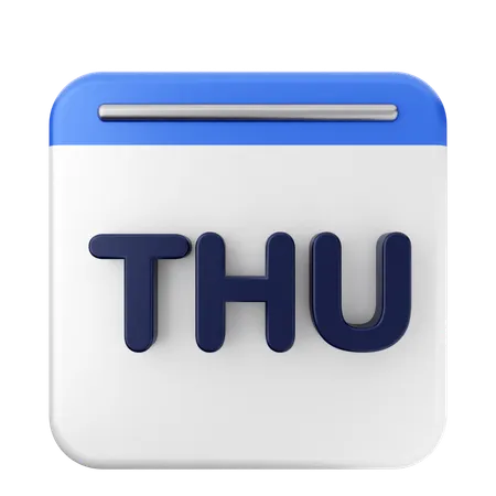 Thursday Calendar  3D Icon