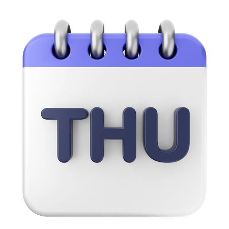 Thursday Calendar  3D Icon