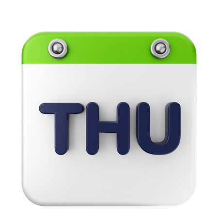 Thursday Calendar  3D Icon