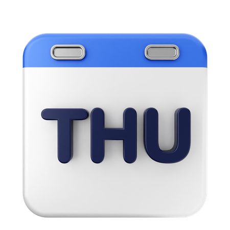 Thursday Calendar  3D Icon