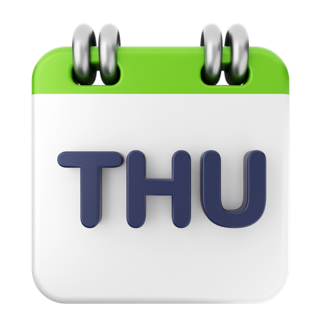 Thursday Calendar  3D Icon