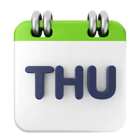 Thursday Calendar  3D Icon