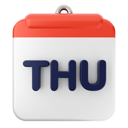 Thursday Calendar  3D Icon