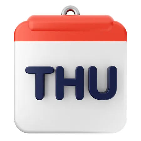 Thursday Calendar  3D Icon