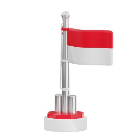 Tiang Bendera  3D Icon