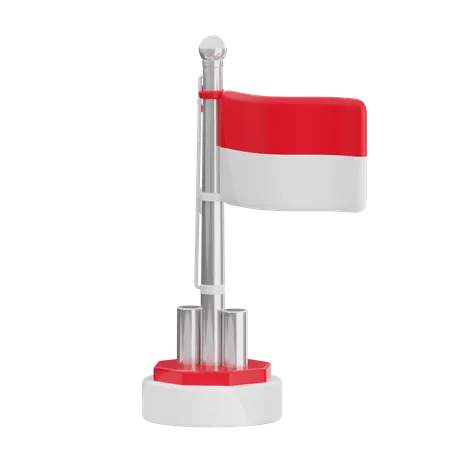 Tiang Bendera  3D Icon