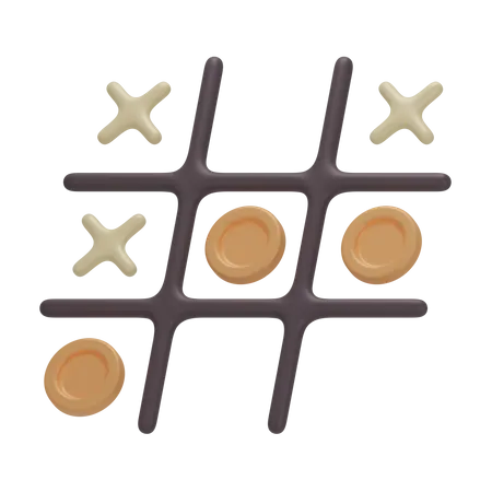 Tic Tac Toe 3 D Board Game 3D Icon