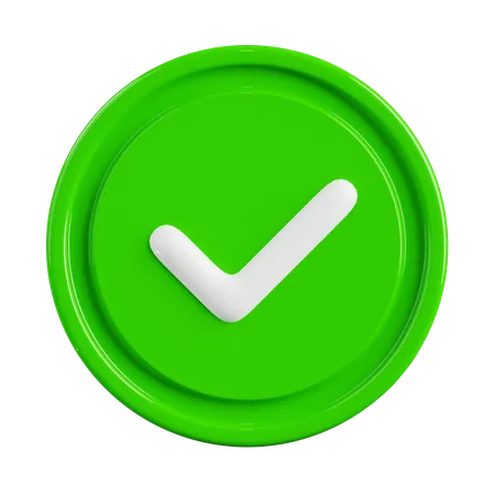 Tick  3D Icon