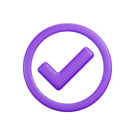 Tick  3D Icon