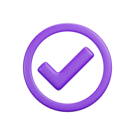 Tick  3D Icon