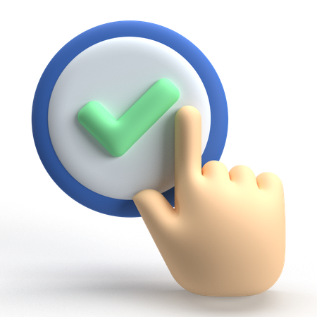 Tick  3D Icon