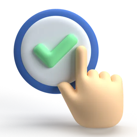 Tick  3D Icon