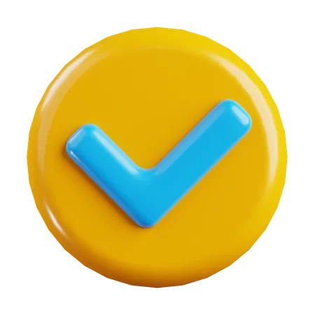 Tick  3D Icon