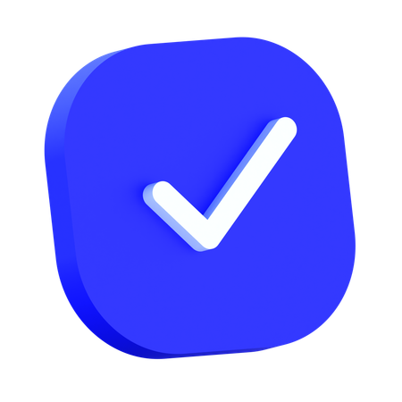 Tick  3D Icon